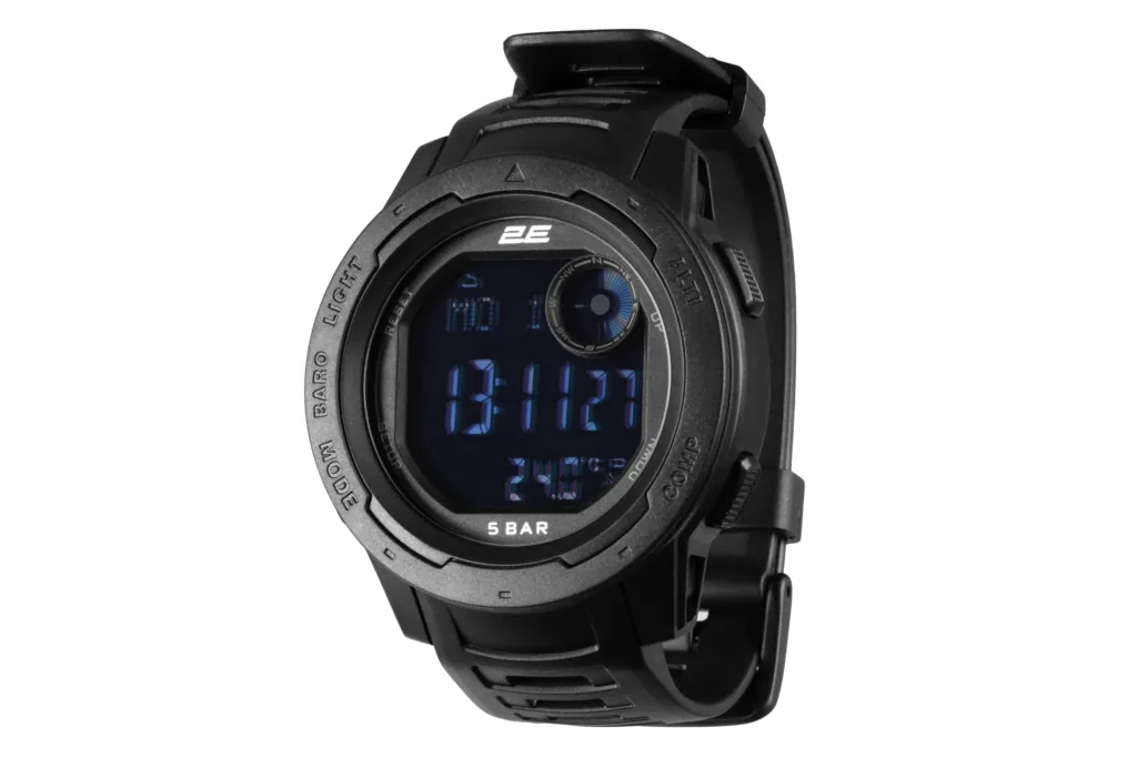 2E Tactical Тактические часы Delta X Black с компасом и шагомером
