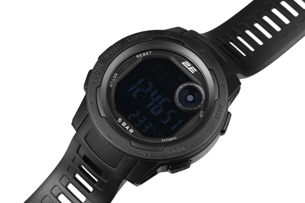 2E Tactical Тактические часы Delta X Black с компасом и шагомером
