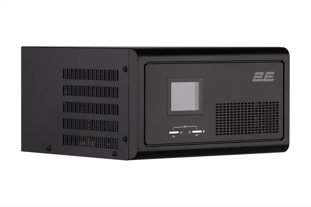 Інвертор 2E HI600, 600W, 12V – 230V, LCD, AVR, 2xSchuko + DC output
