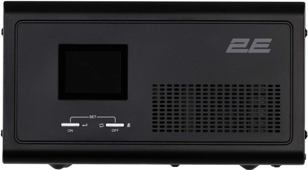 Інвертор 2E HI600, 600W, 12V – 230V, LCD, AVR, 2xSchuko + DC output