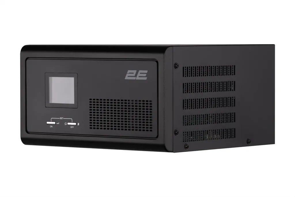 Инвертор 2E HI1000, 1000W, 12V — 230V, LCD, AVR, 2xSchuko + DC output