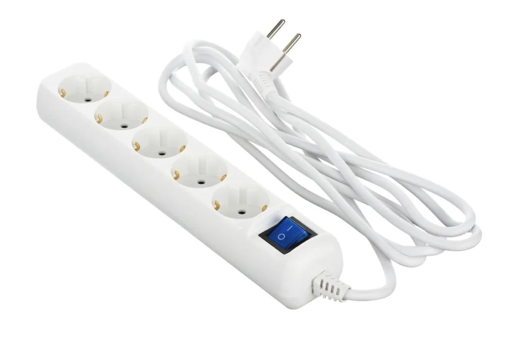 2E Power Strip 5хType F, 3х1.5mm2, 16A, 3m, white
