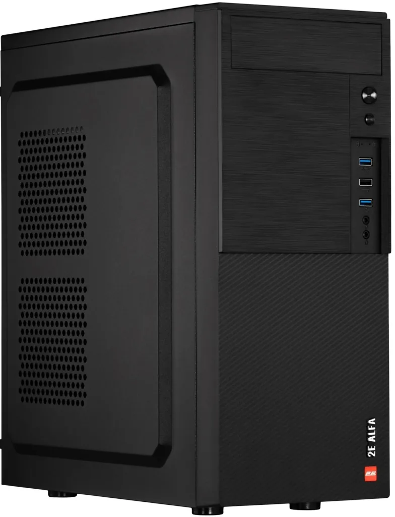 Корпус 2E Alfa E190-3U без БЖ 2xUSB3.0, 1xUSB2.0, VGA 320мм, ATX, чорний