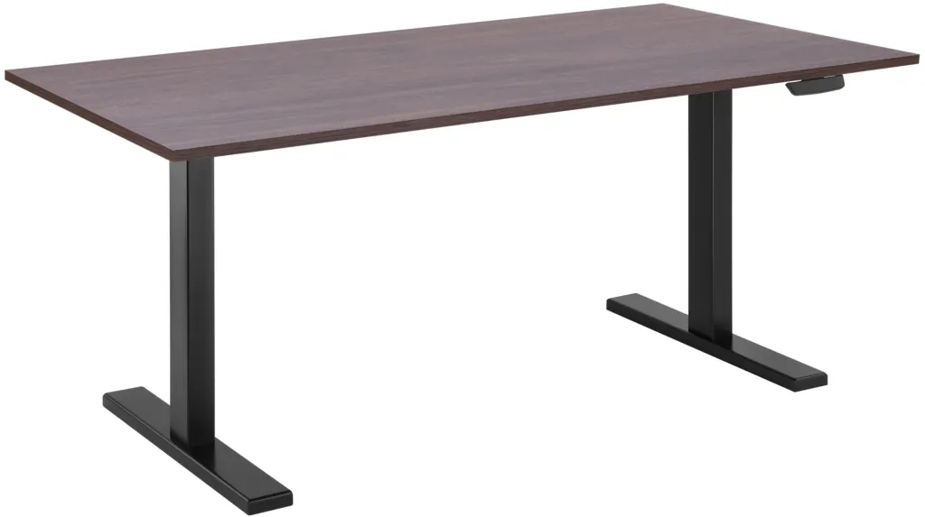 2E Computer table CE150WDARK-MOTORIZED, height adjustment, electric motor 220V, 62/128×150х75cm, Wood Dark