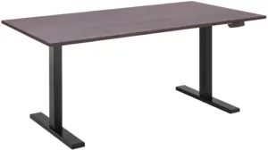 2E Computer table CE150WDARK-MOTORIZED, height adjustment, electric motor 220V, 62/128×150х75cm, Wood Dark