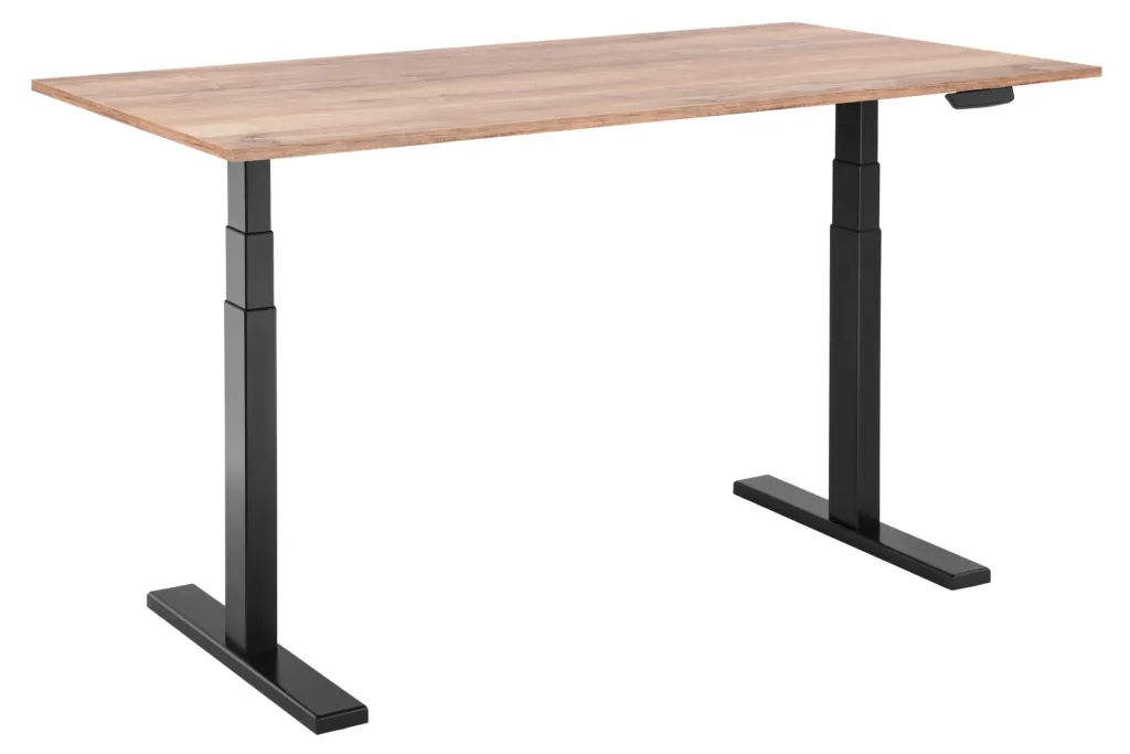 2E Computer table CE150WOLD-MOTORIZED, height adjustment, electric motor 220V, 62/128×150х75cm, Wood Old