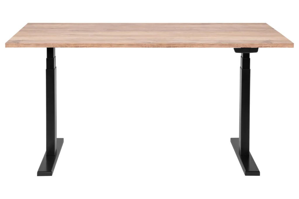 2E Computer table CE150WOLD-MOTORIZED, height adjustment, electric motor 220V, 62/128×150х75cm, Wood Old