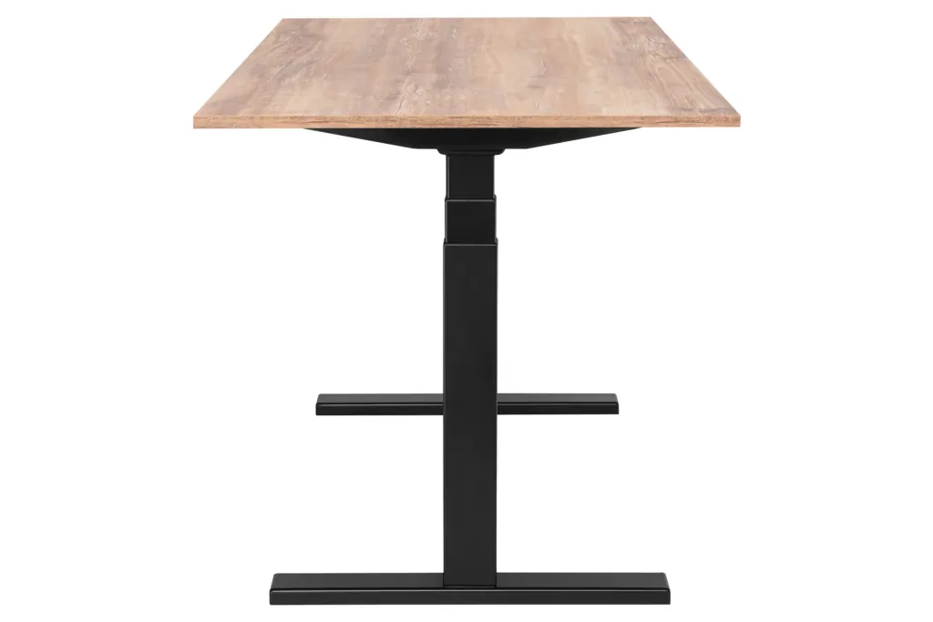 2E Computer table CE150WOLD-MOTORIZED, height adjustment, electric motor 220V, 62/128×150х75cm, Wood Old