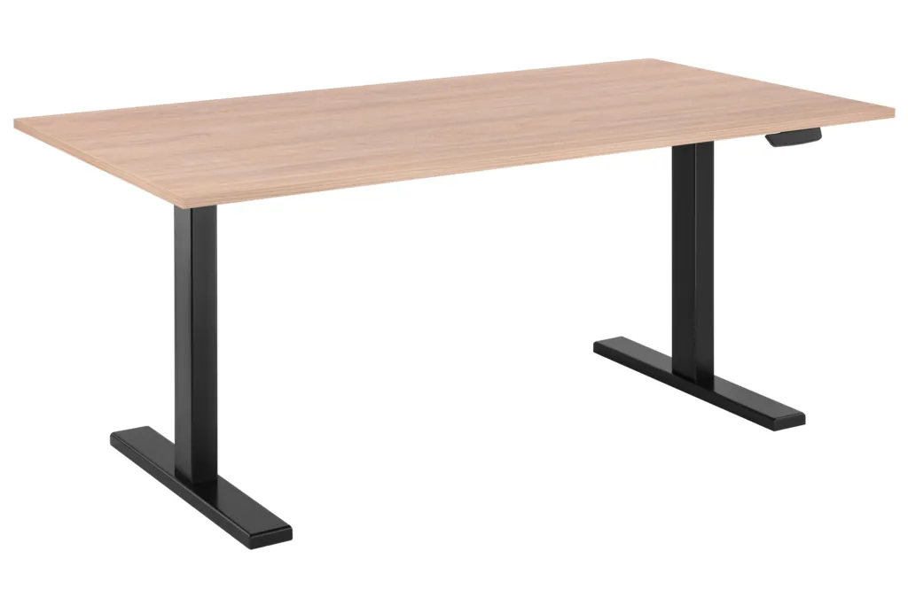 2E Computer table CE150WYLOW-MOTORIZED, height adjustment, electric motor 220V, 62/128×150х75cm, Wood Yellow