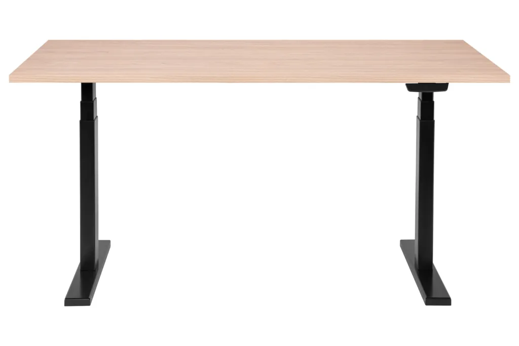 2E Computer table CE150WYLOW-MOTORIZED, height adjustment, electric motor 220V, 62/128×150х75cm, Wood Yellow