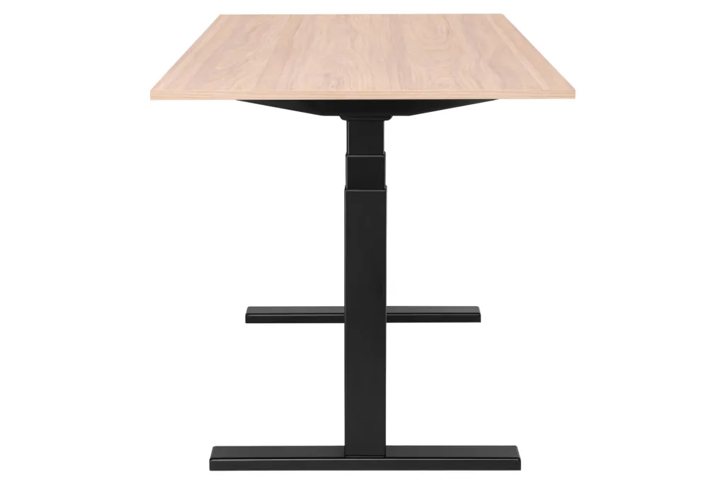 2E Computer table CE150WYLOW-MOTORIZED, height adjustment, electric motor 220V, 62/128×150х75cm, Wood Yellow