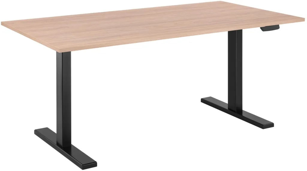 2E Computer table CE150WYLOW-MOTORIZED, height adjustment, electric motor 220V, 62/128×150х75cm, Wood Yellow