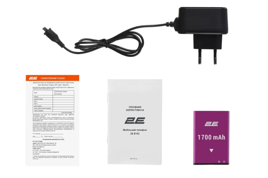 Mobile phone 2E E182 2.4″ 2SIM, 1700mAh, Black
