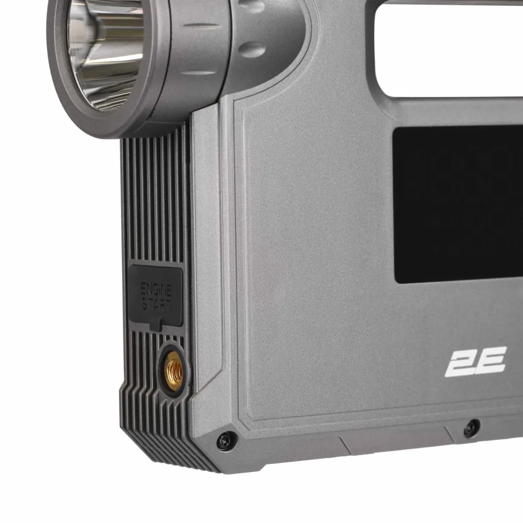 2E Pitman Jump Starter and charger portable, 400А/1000А, 10000 мА/37 W·h, power bank, compressor, flashlight, 1xUSB-A, case