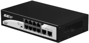Коммутатор 2E PowerLink SP802F 10xFE (8xPoE, 2xUplink), 96Вт, Неуправляемый