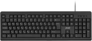 Клавіатура мембранна 2E KS108 104key, USB-A, EN/UK, чорний