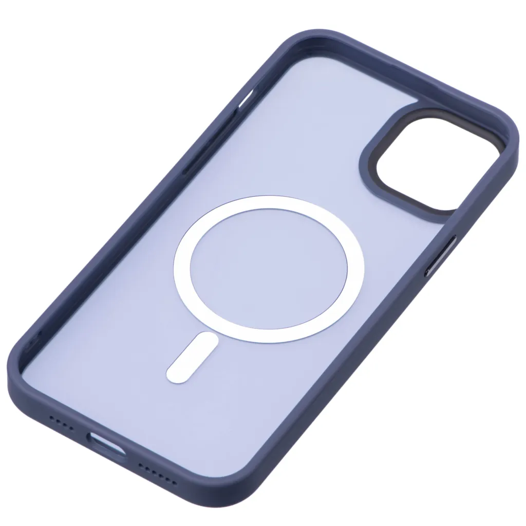 Чохол 2Е Basic для iPhone 15 Plus, Soft Touch MagSafe Cover, синій темний