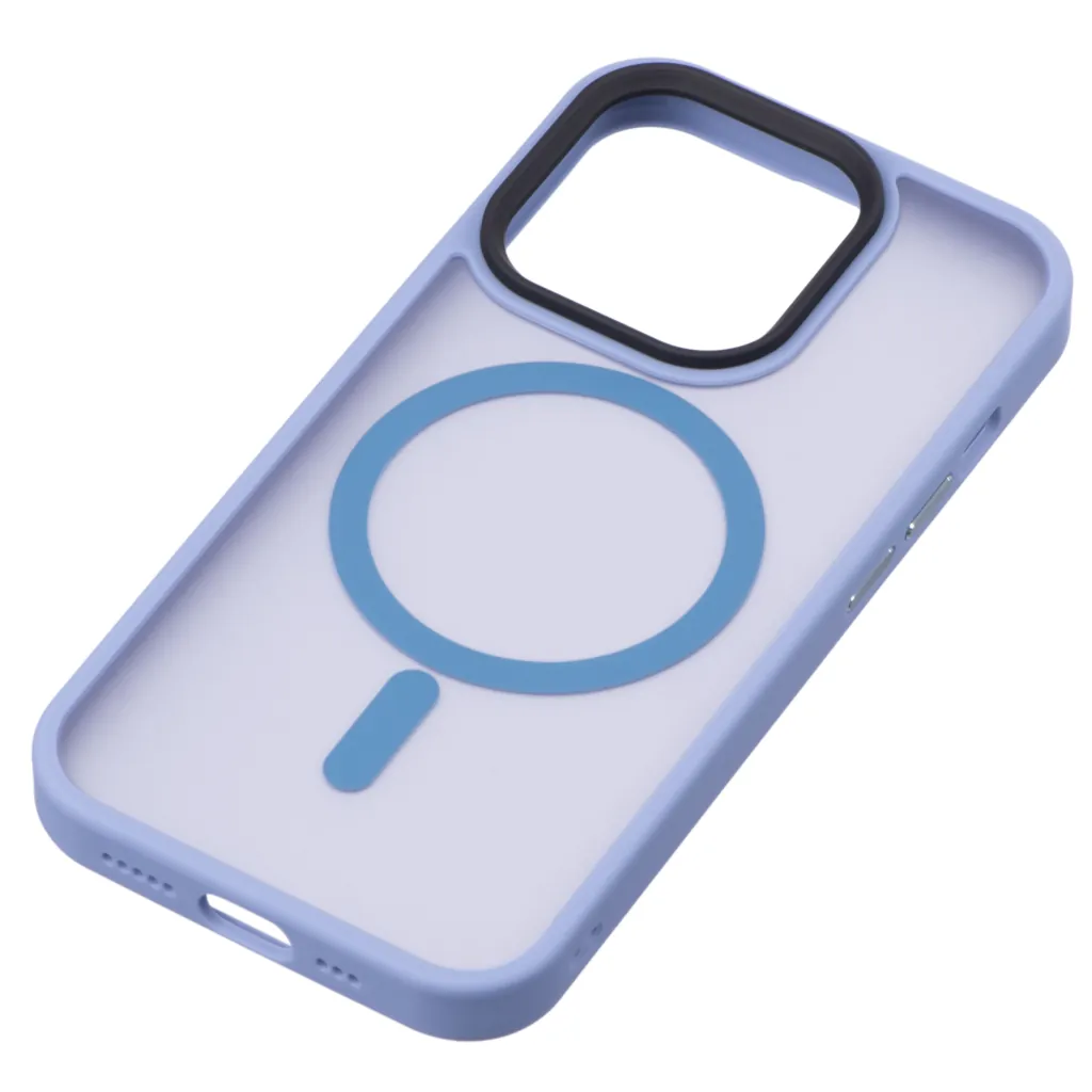Чохол 2Е Basic для iPhone 15 Ultra, Soft Touch MagSafe Cover, синій світлий