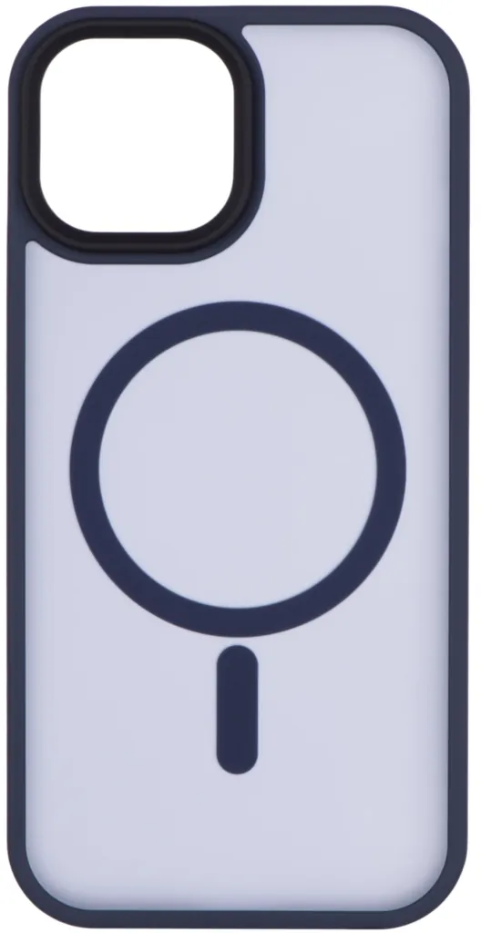 2Е Basic case for iPhone 15, Soft Touch MagSafe Cover, Dark Blue