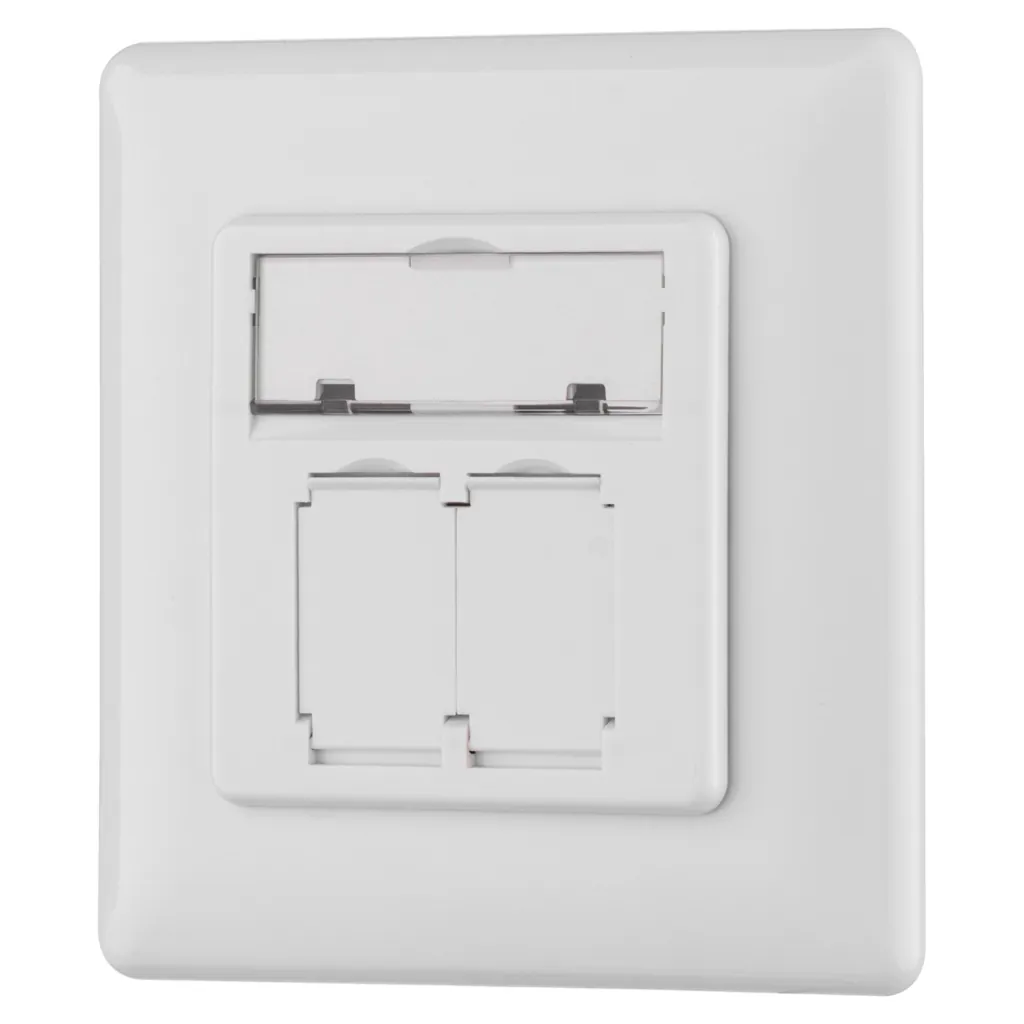 Настенная розетка 2E CАТ 6 FTP, 2xRJ45, 8P8C, для скрытой проводки