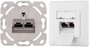 Настенная розетка 2E CАТ 6 FTP, 2xRJ45, 8P8C, для скрытой проводки