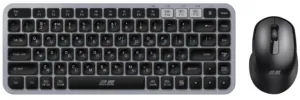 Комплект клавиатура и мышь 2E MK430 WL/BT, EN/UK, серо-чёрный