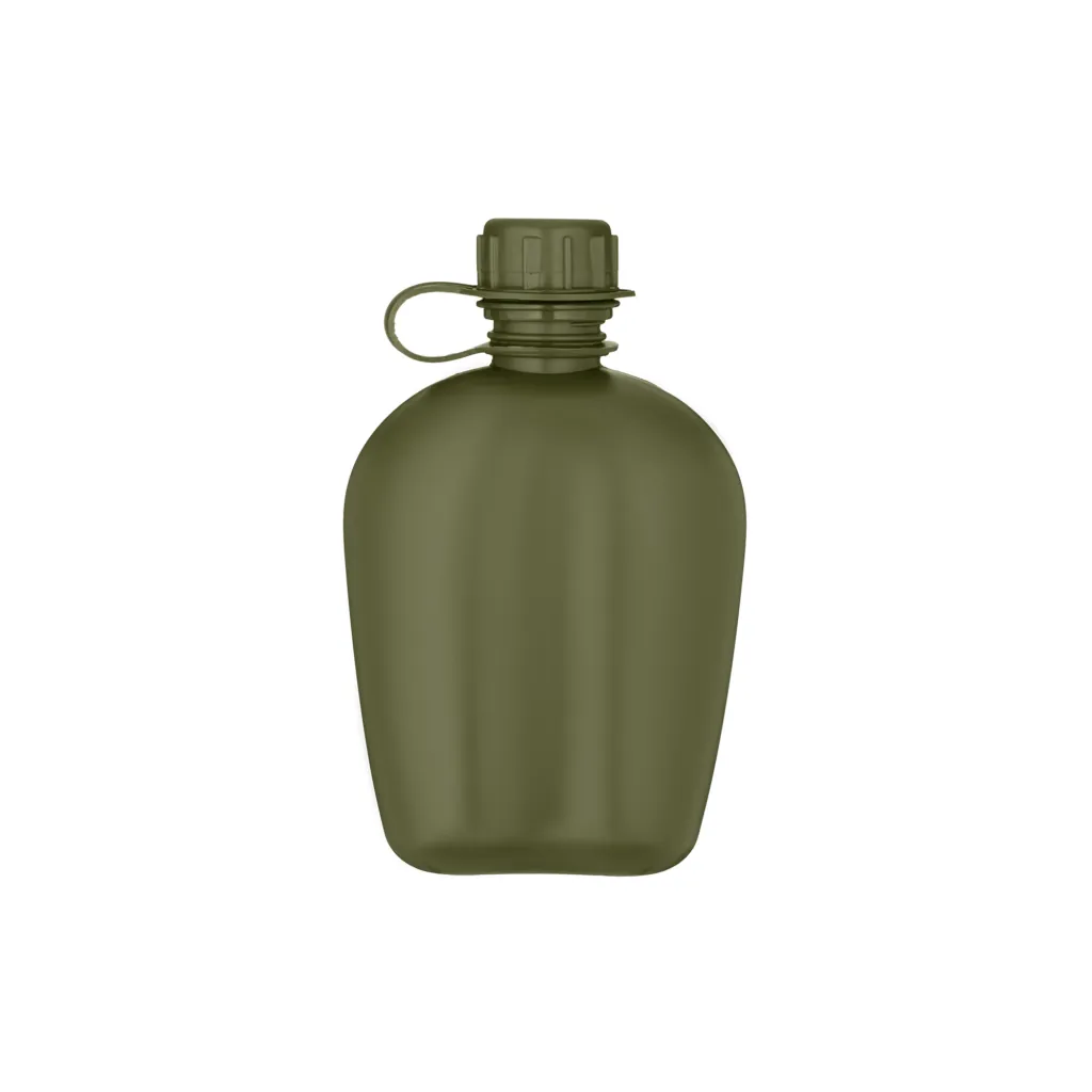 2E Tactical Фляга тактическая в чехле Flask WB01, 1л, с кружкой для еды, оливковый