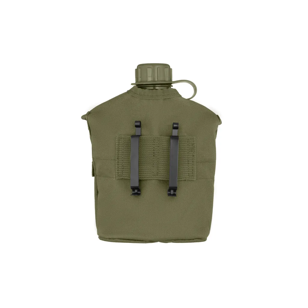 2E Tactical Фляга тактическая в чехле Flask WB01, 1л, с кружкой для еды, оливковый