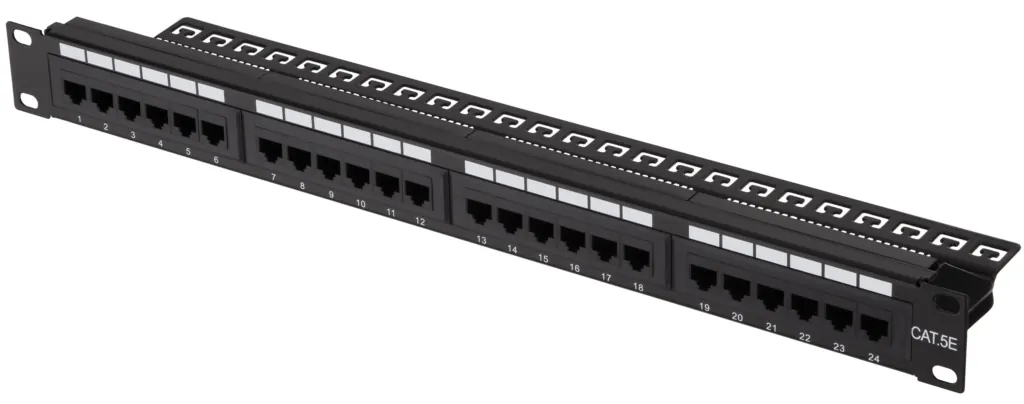 Патч-панель 2E САТ 5e, UTP, 19″, 1U, 24 порта, собранная