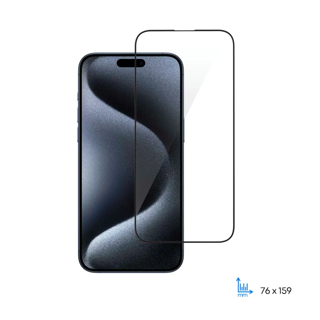 Захисне скло 2E для iPhone 15 Pro Max, 2.5D FCFG, (1 Pack), чорна рамка