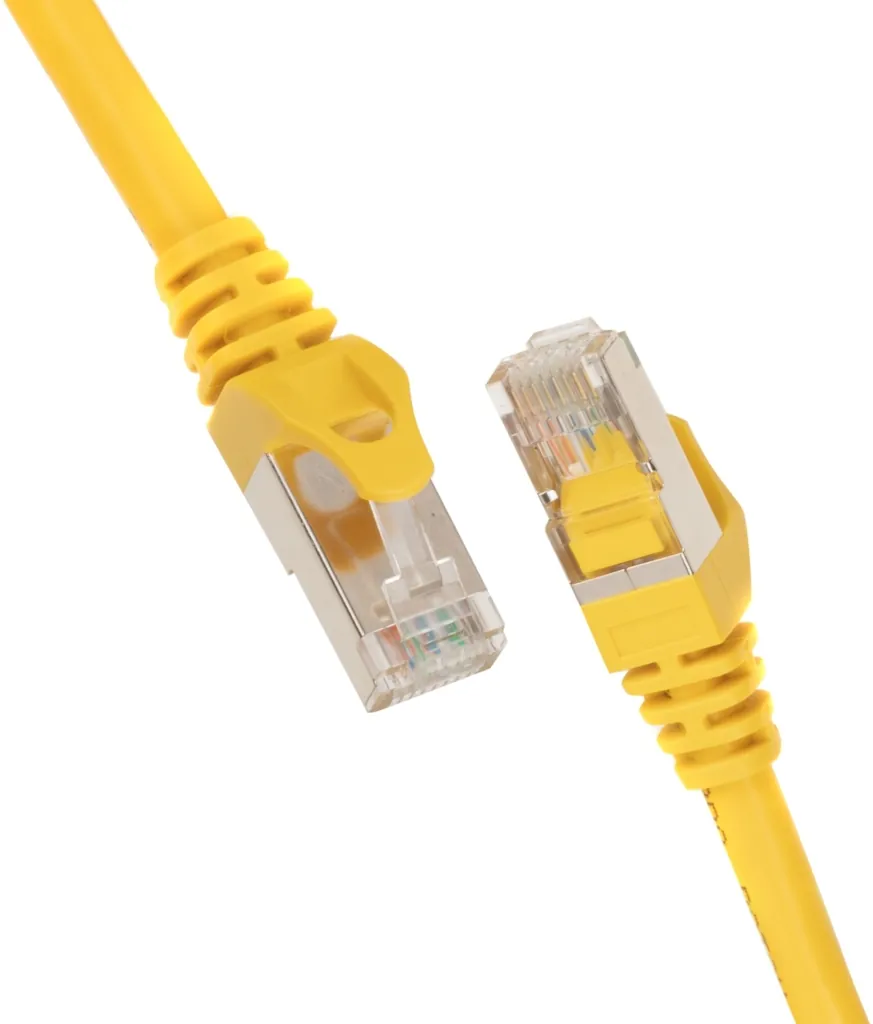 Патч-корд 2E САТ 6, S-FTP, 1м, 26AWG, RJ45, 7/0.16, Cu, PVC, жовтий