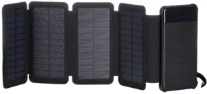 2E Акумулятор портативний літій-іонний Power Bank Solar 8000мА·год, вбудований LED-ліхтар, чорний