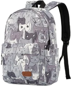 2E Backpack, TeensPack Cats, grey