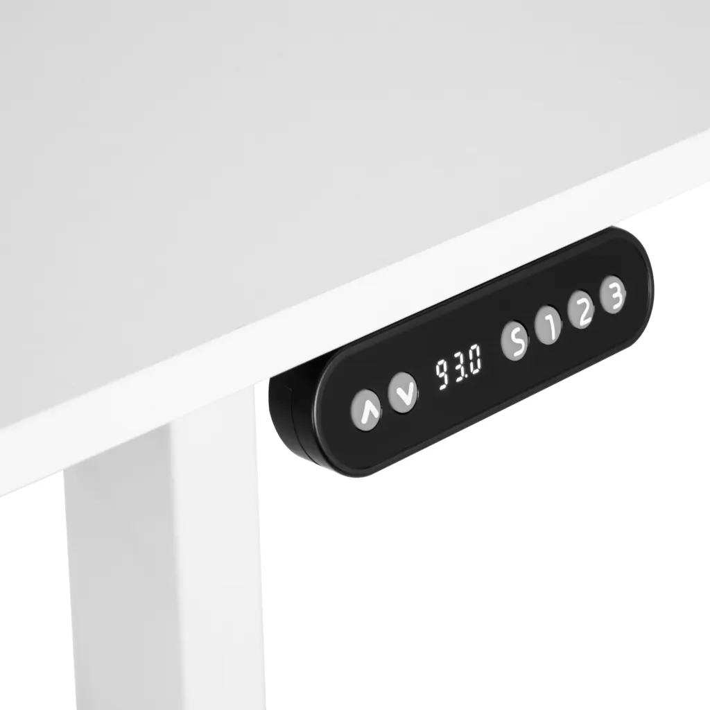 Стол компьютерный 2E СЕ120W-MOTORIZED, регулировка высоты, электропривод 220В, 73/118х120×60см, белый