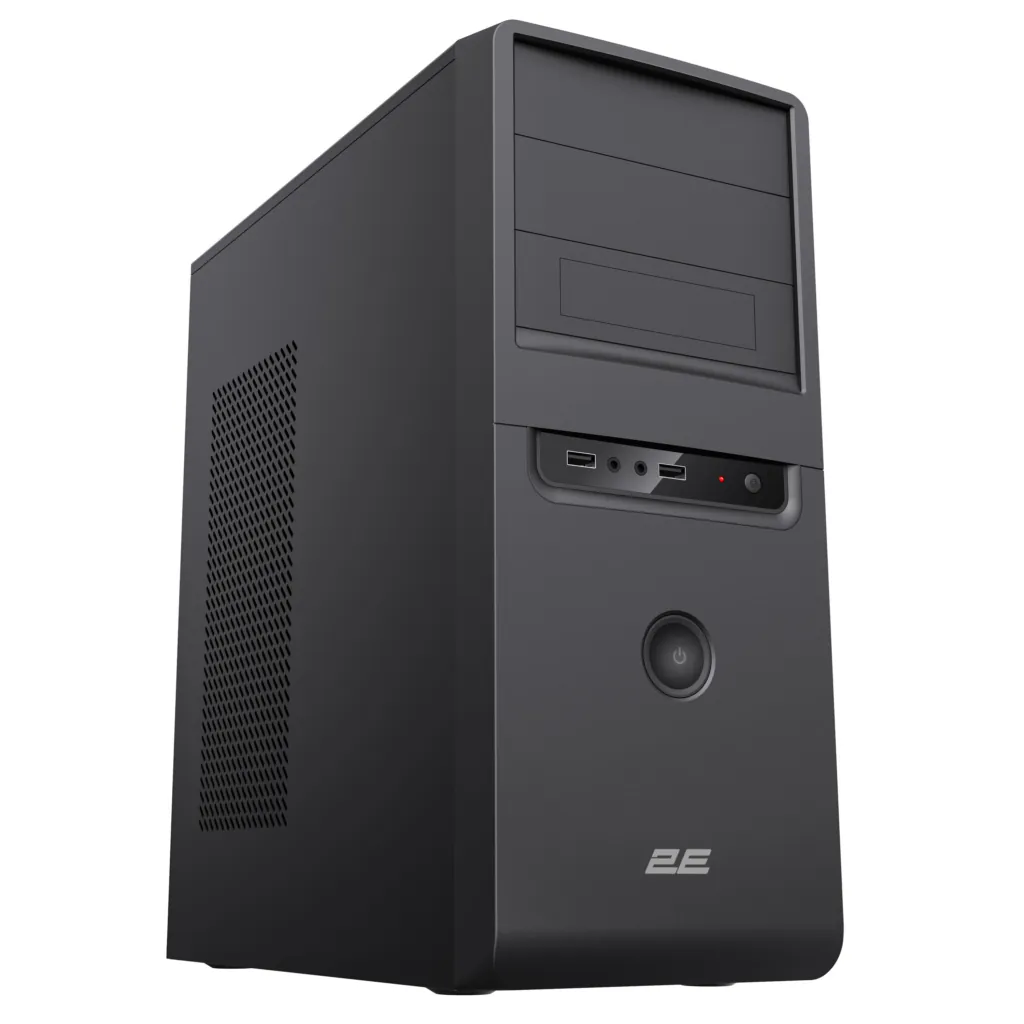 2E Корпус TeamX TMX01 з БЖ 2E ATX400W 2xUSB2.0 1×80мм VGA 310мм, ATX чорний