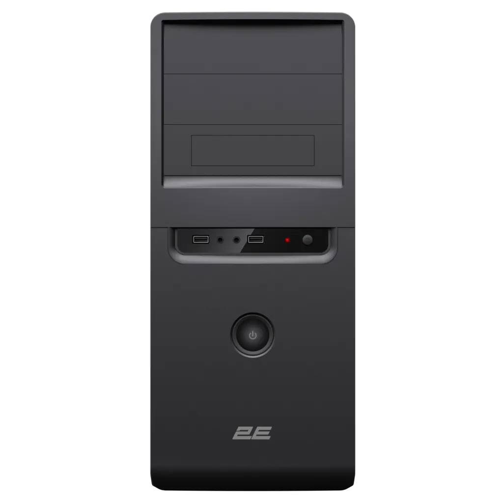 2E Корпус TeamX TMX01 з БЖ 2E ATX400W 2xUSB2.0 1×80мм VGA 310мм, ATX чорний