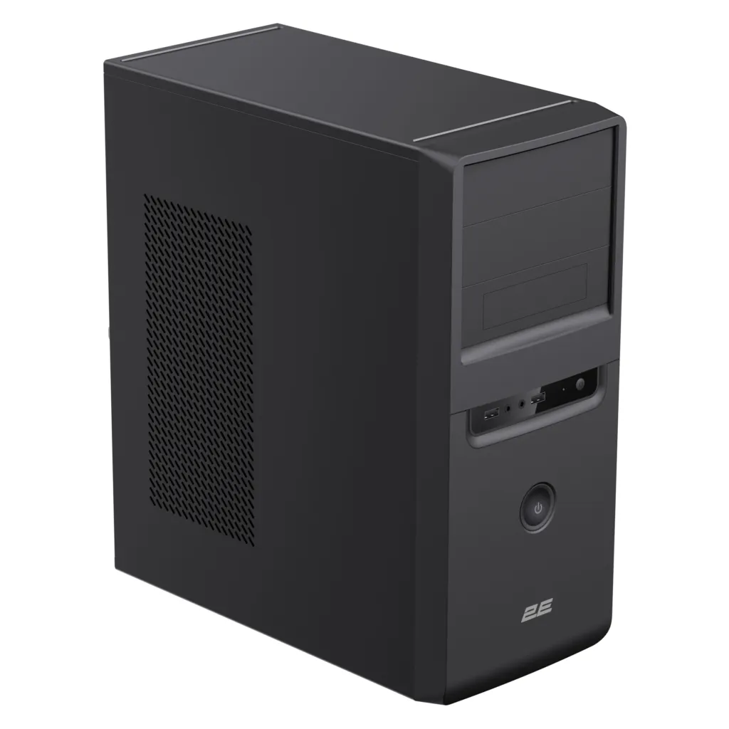 2E Корпус TeamX TMX01 з БЖ 2E ATX400W 2xUSB2.0 1×80мм VGA 310мм, ATX чорний