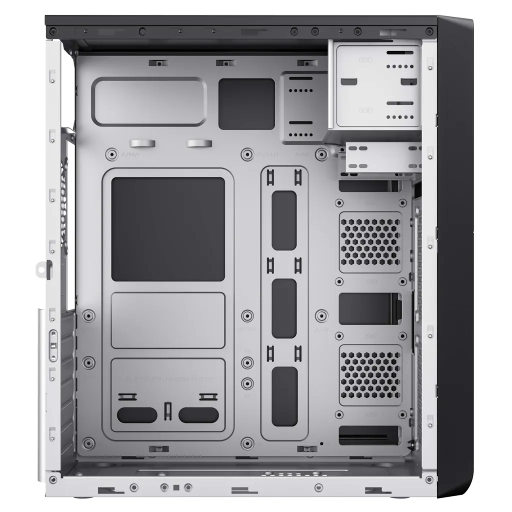 2E Корпус TeamX TMX01 з БЖ 2E ATX400W 2xUSB2.0 1×80мм VGA 310мм, ATX чорний