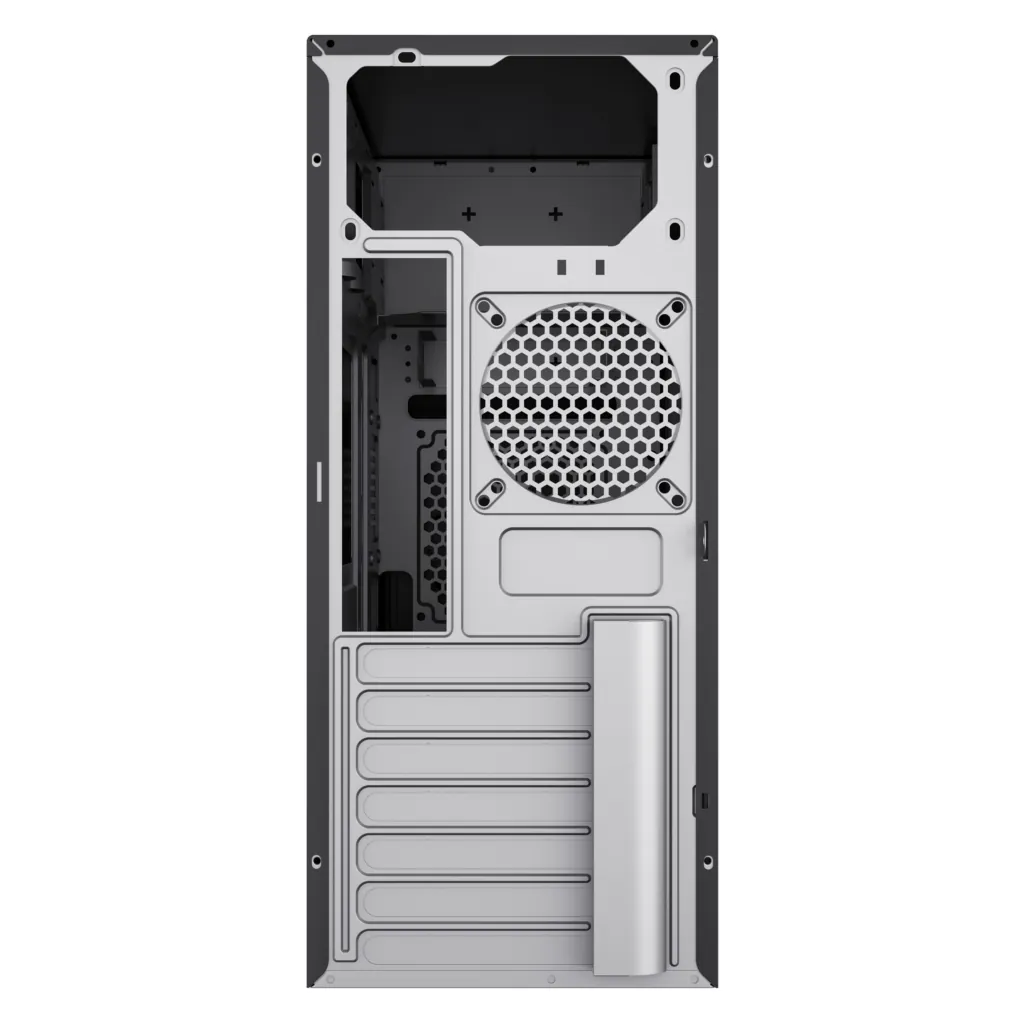 2E Корпус TeamX TMX01 з БЖ 2E ATX400W 2xUSB2.0 1×80мм VGA 310мм, ATX чорний