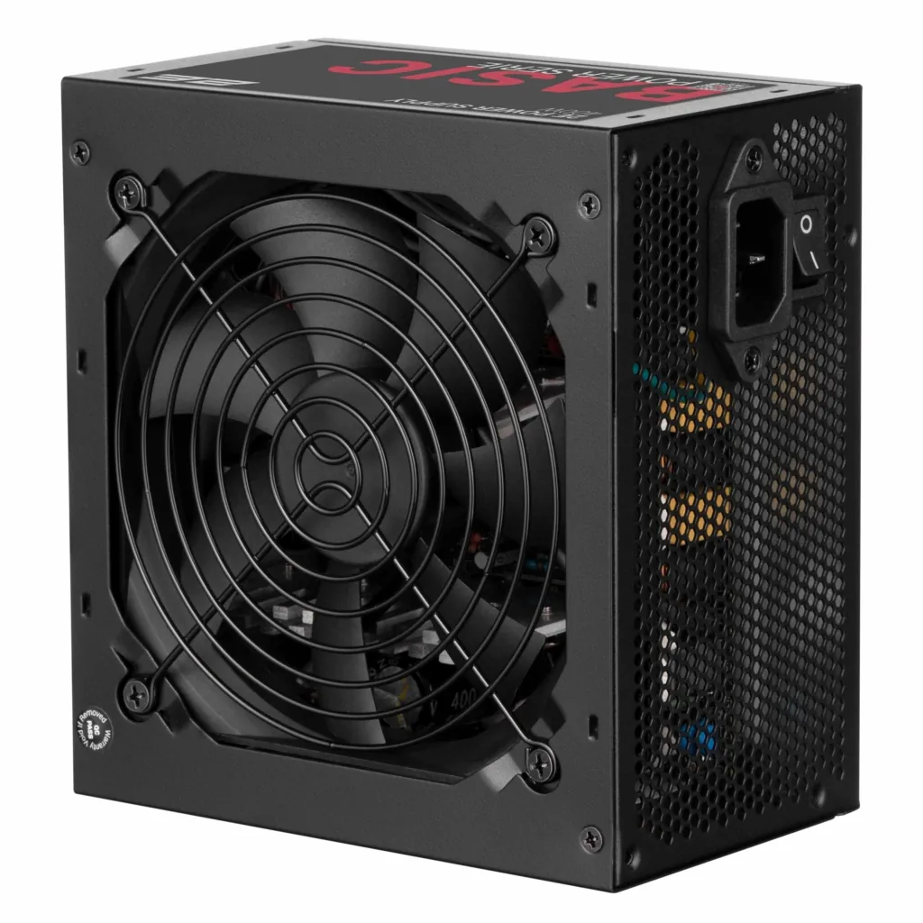 2E PSU Basic Power  (400W), 80%, 120mm, 1xMB 24pin(20+4), 1xCPU 8pin(4+4), 3xMolex, 4xSATA, 1xPCIe 8pin(6+2)