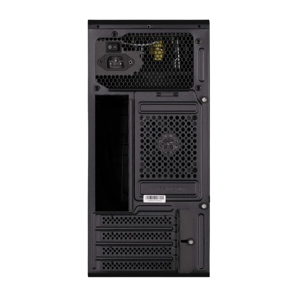 Корпус 2E Credo V200B-400 з БЖ 2E ATX400, 2xUSB3.0, 1×80мм, VGA 250мм, mATX, чорний