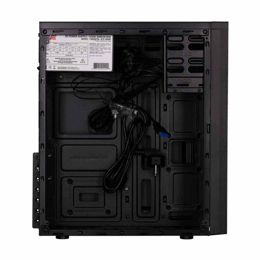 Корпус 2E Alfa E185-400 с БП 2E ATX400W 1xUSB3.0, 2xUSB2.0 VGA 310мм ATX чёрный