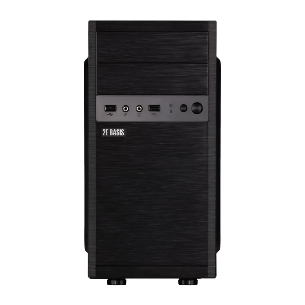 2E PC case Basis RD863-400 with PSU 2E ATX400W, 2xUSB2.0, VGA 320mm, mATX, black