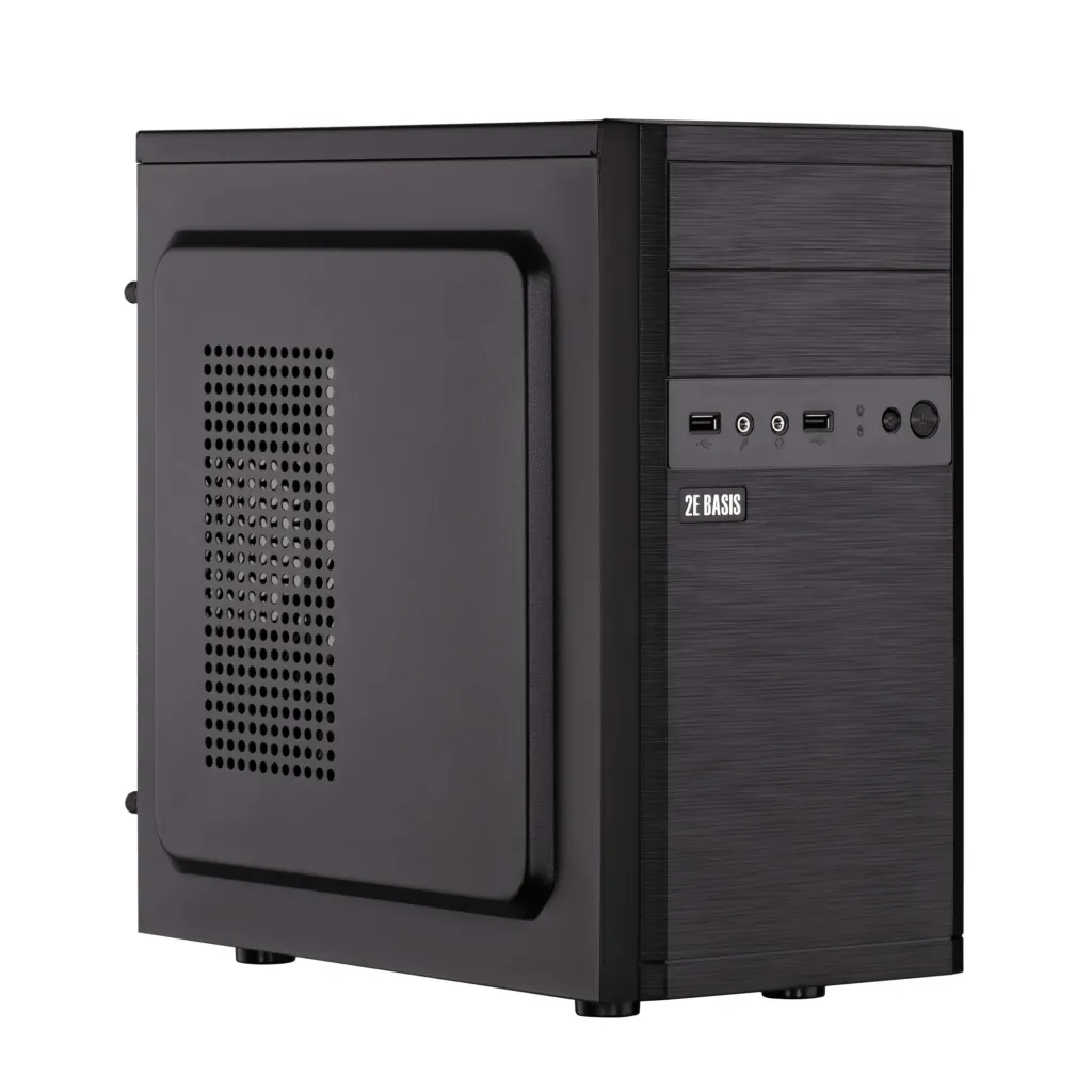 2E PC case Basis RD863-400 with PSU 2E ATX400W, 2xUSB2.0, VGA 320mm, mATX, black