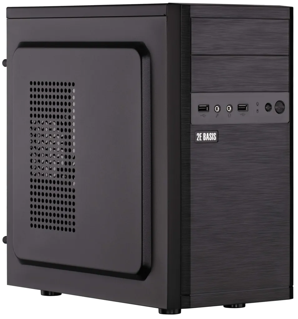 2E PC case Basis RD863-400 with PSU 2E ATX400W, 2xUSB2.0, VGA 320mm, mATX, black