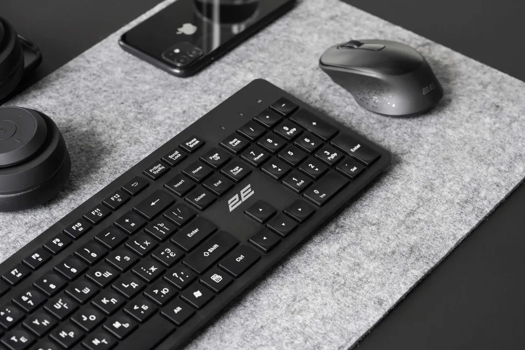 2E Комплект клавіатура та миша MK420 WL, EN/UK/RU, чорний