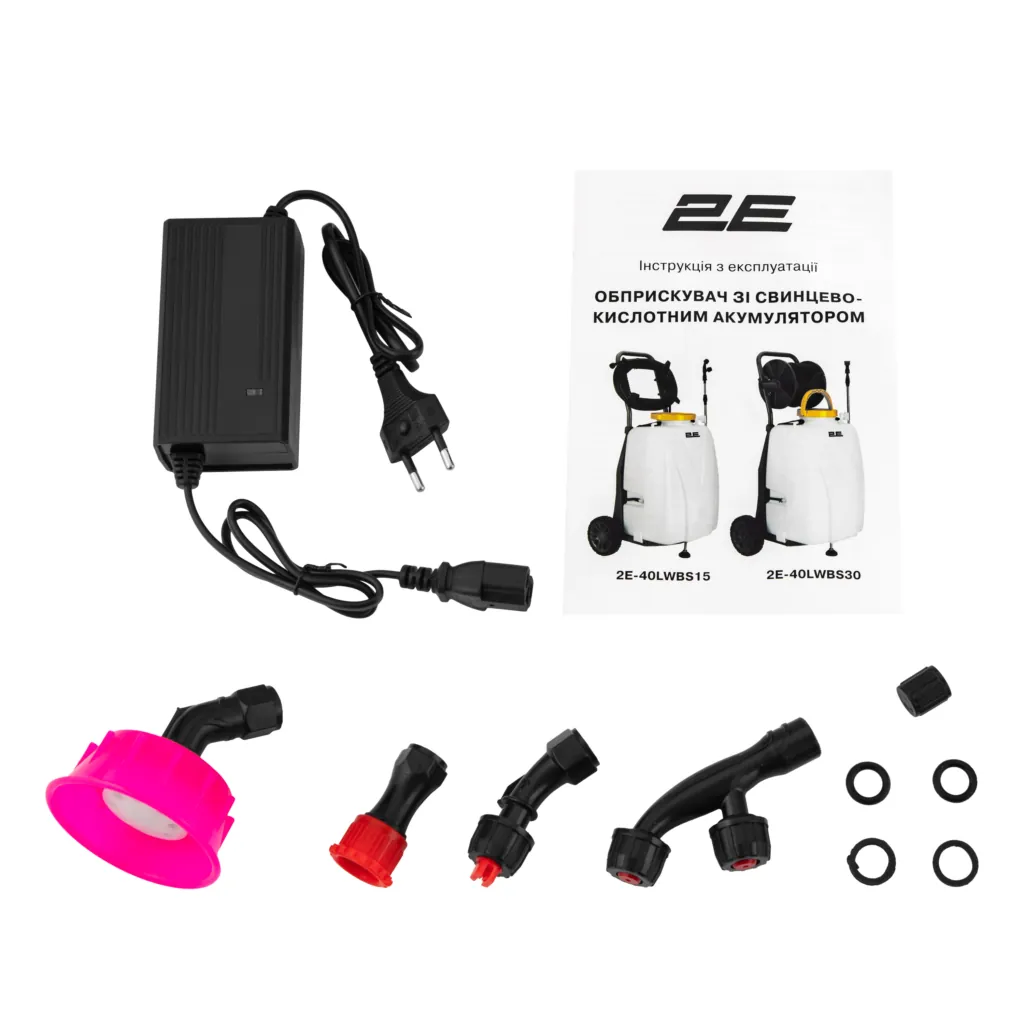 2E Battery sprayer AquaSpray 40LR 40l 12V 1x12Ah 7bar 6l/min wheel voltmeter hose 15m 14.5kg