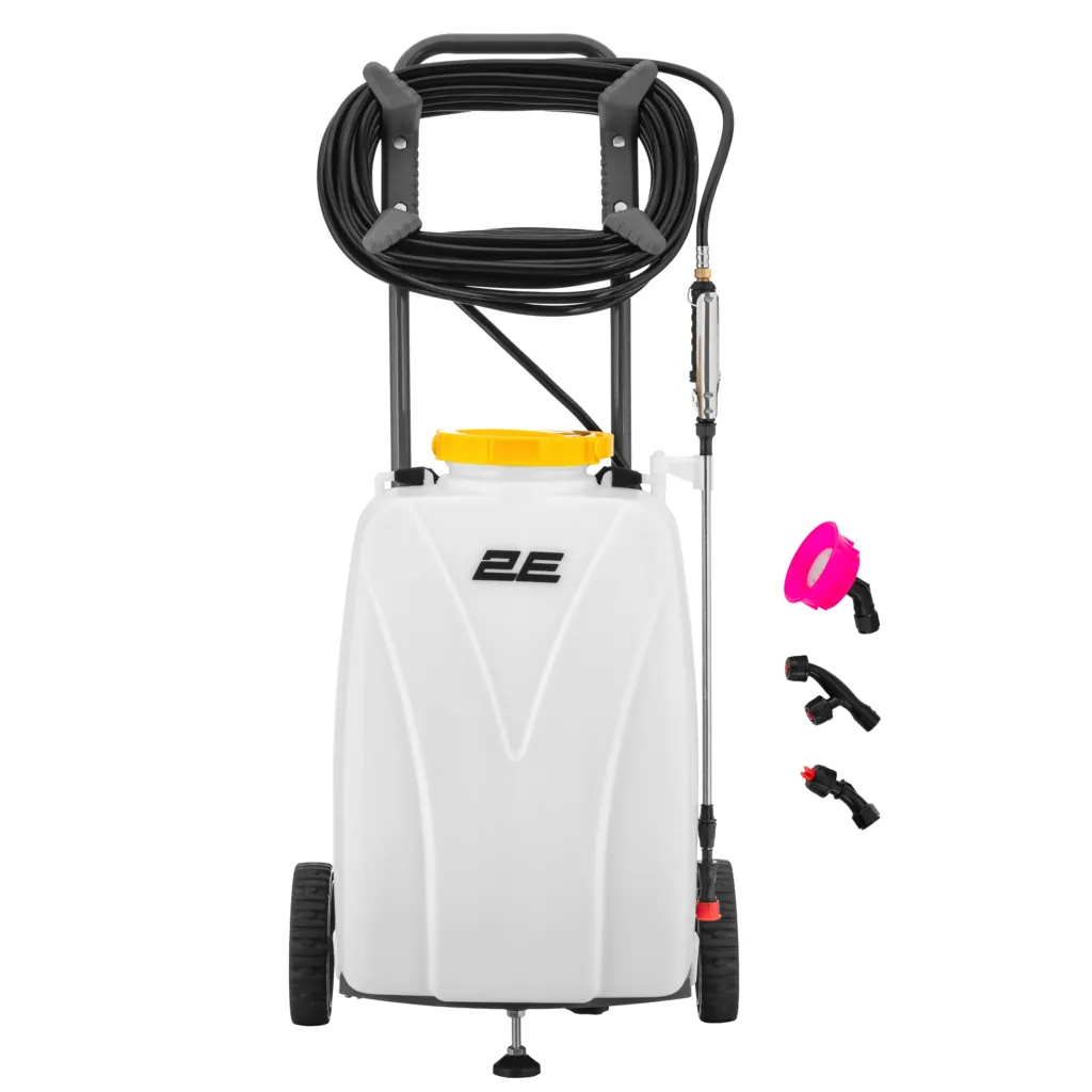 2E Battery sprayer AquaSpray 40LR 40l 12V 1x12Ah 7bar 6l/min wheel voltmeter hose 15m 14.5kg