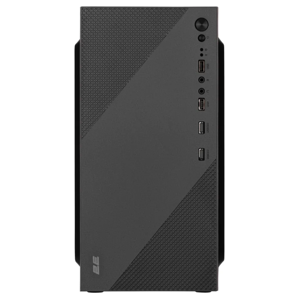 Корпус 2E TeamX TMX04 з БЖ 2E ATX400W, 2xUSB2.0, 1×80мм, VGA 220мм, mATX, чорний