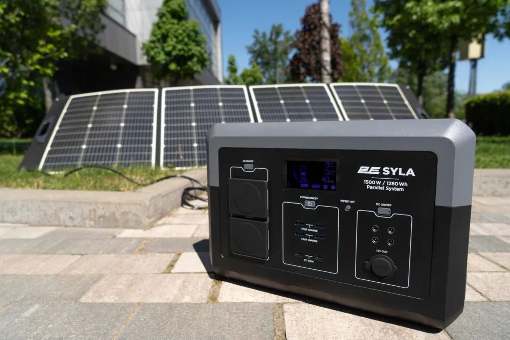 Portable Power Station 2E Syla, 1500 W, 1280 Wh, WiFi/BT, Parallel System, Fast Charging